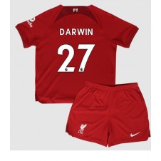 Liverpool Darwin Nunez #27 Hjemmedraktsett Barn 2022-23 Kortermet (+ korte bukser)
